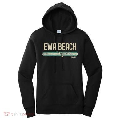 Ewa Beach Hi Hawaii Travel & 80s Style Women's Hoodie