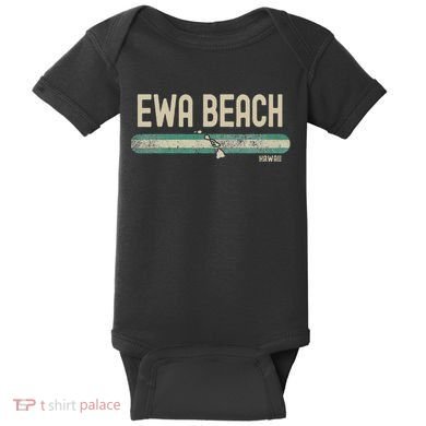 Ewa Beach Hi Hawaii Travel & 80s Style Baby Bodysuit