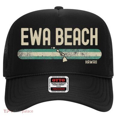 Ewa Beach Hi Hawaii Travel & 80s Style Hat