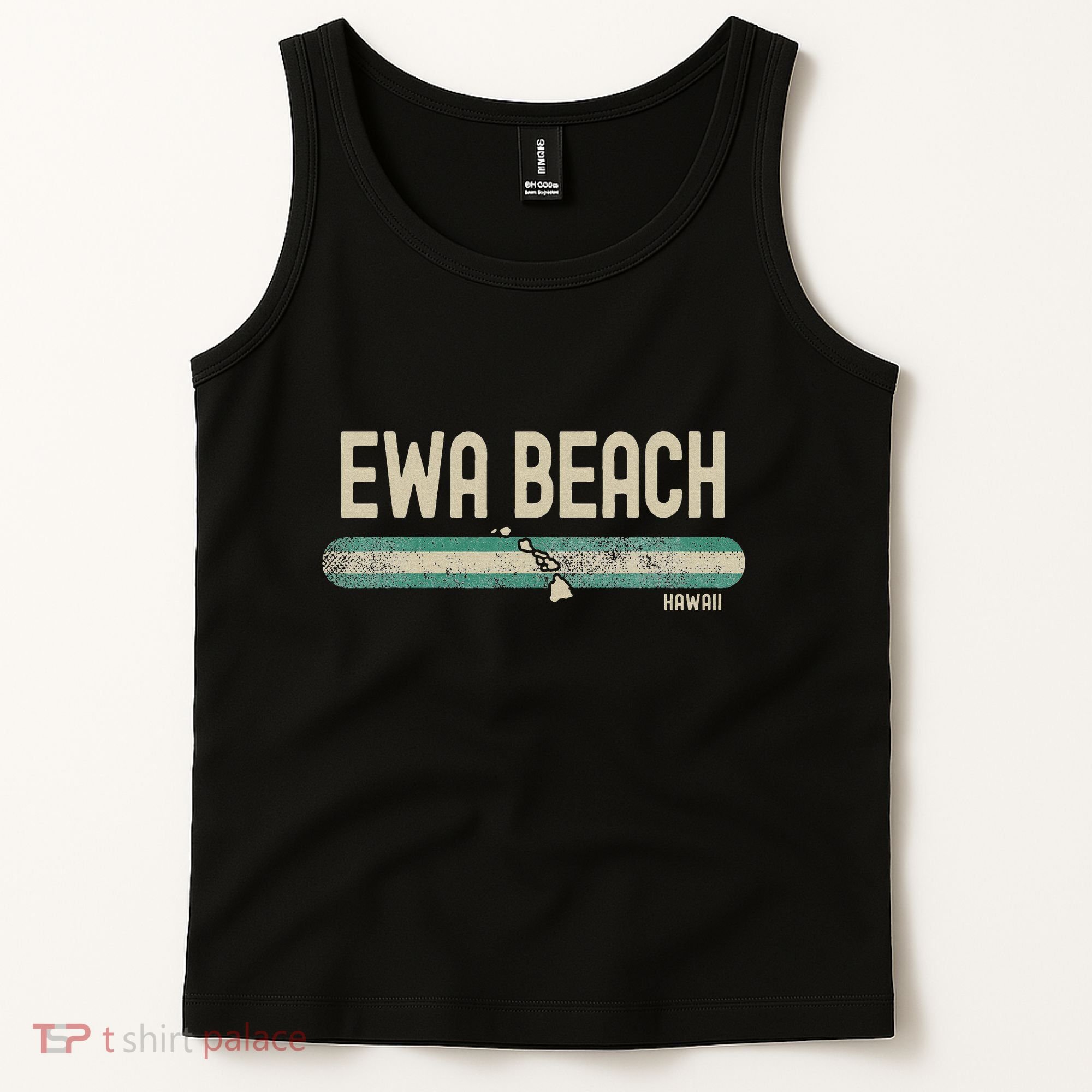Ewa Beach Hi Hawaii Travel & 80s Style Tank Top