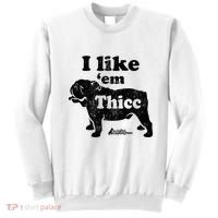 English Bulldog I Like Em Thicc Dog Silhouette Sweatshirt thumb 0