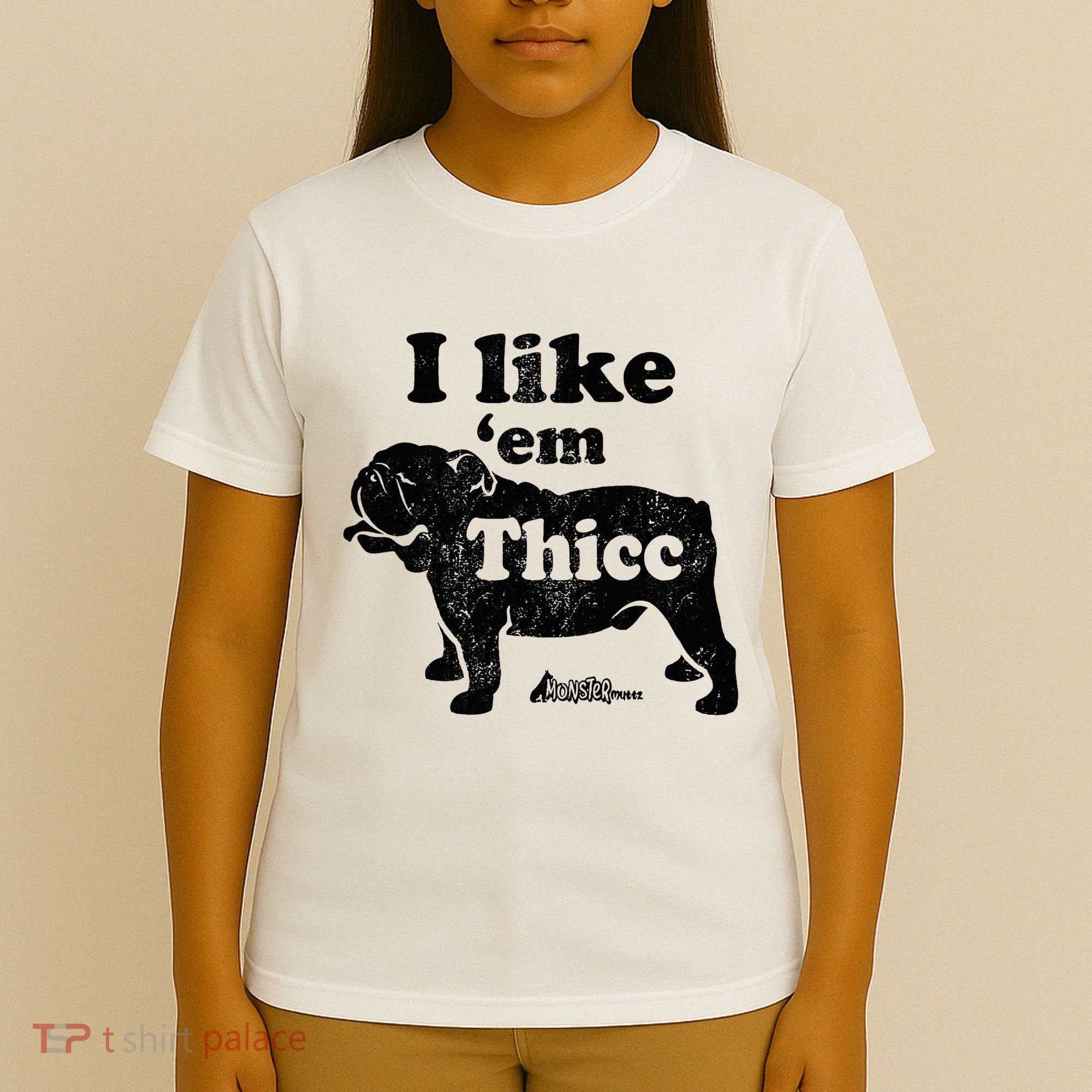 English Bulldog I Like Em Thicc Dog Silhouette T-Shirt