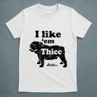 English Bulldog I Like Em Thicc Dog Silhouette T-Shirt thumb 5