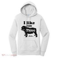 English Bulldog I Like Em Thicc Dog Silhouette Women's Hoodie thumb 0