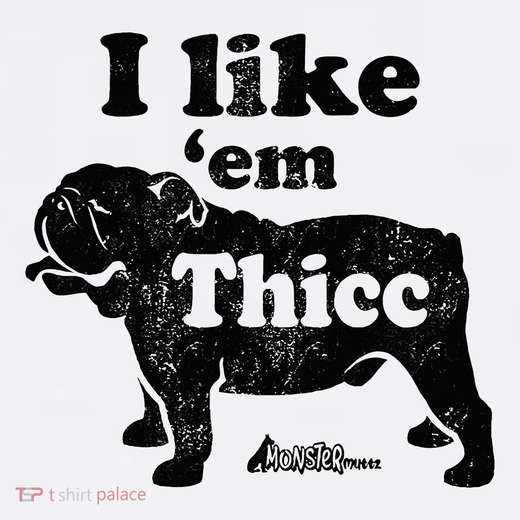 English Bulldog I Like Em Thicc Dog Silhouette Women's Tank Top