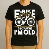 Ebike Because IM Old Electric Bike Bicycle Cycling T-Shirt thumb 3