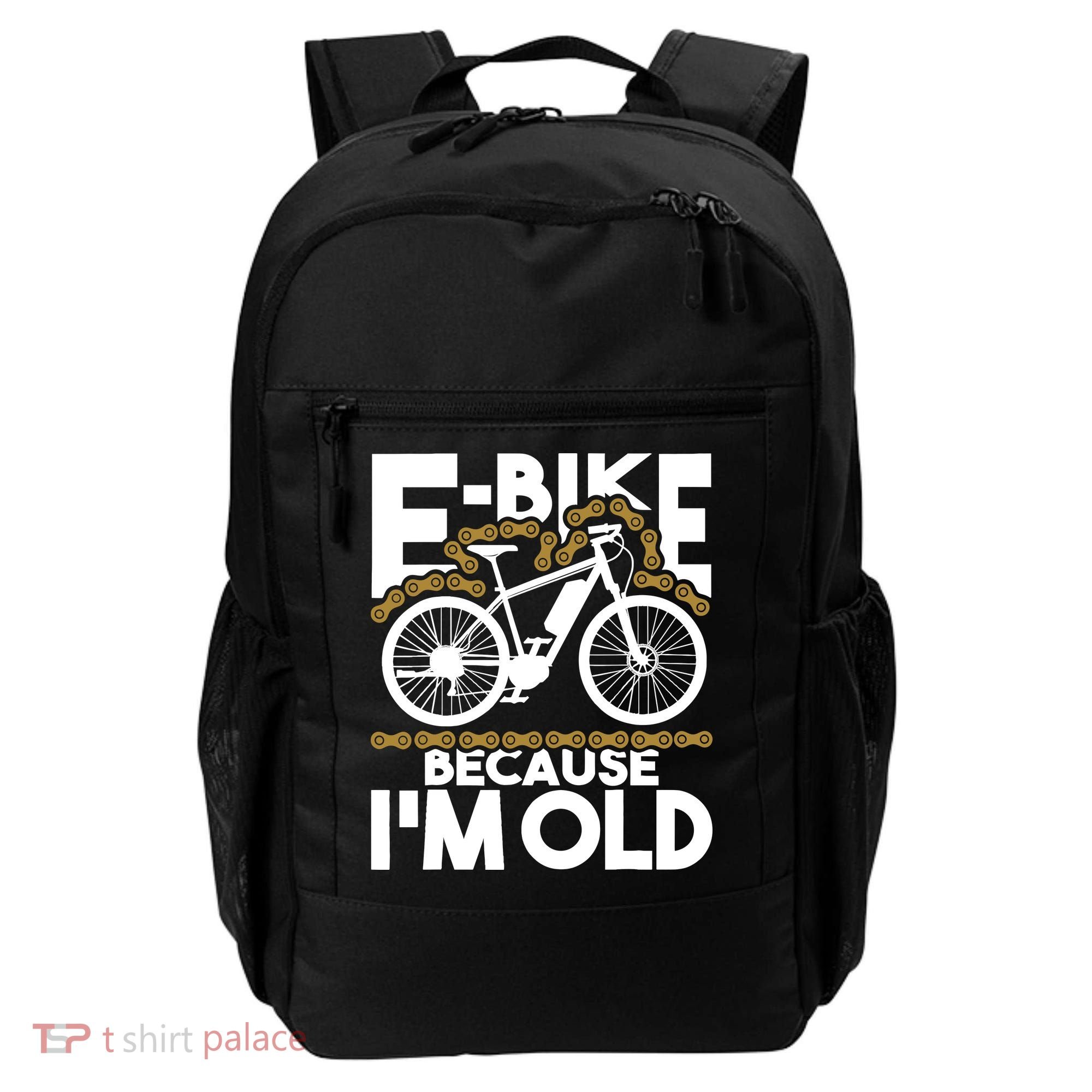 Ebike Because IM Old Electric Bike Bicycle Cycling Backpack