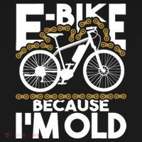 Ebike Because IM Old Electric Bike Bicycle Cycling Women's Hoodie thumb 2