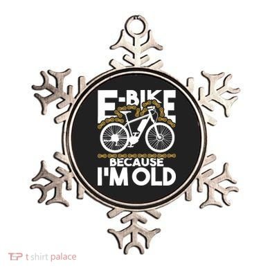 Ebike Because IM Old Electric Bike Bicycle Cycling Ornament