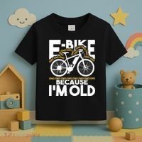 Ebike Because IM Old Electric Bike Bicycle Cycling Toddler T-Shirt thumb 3