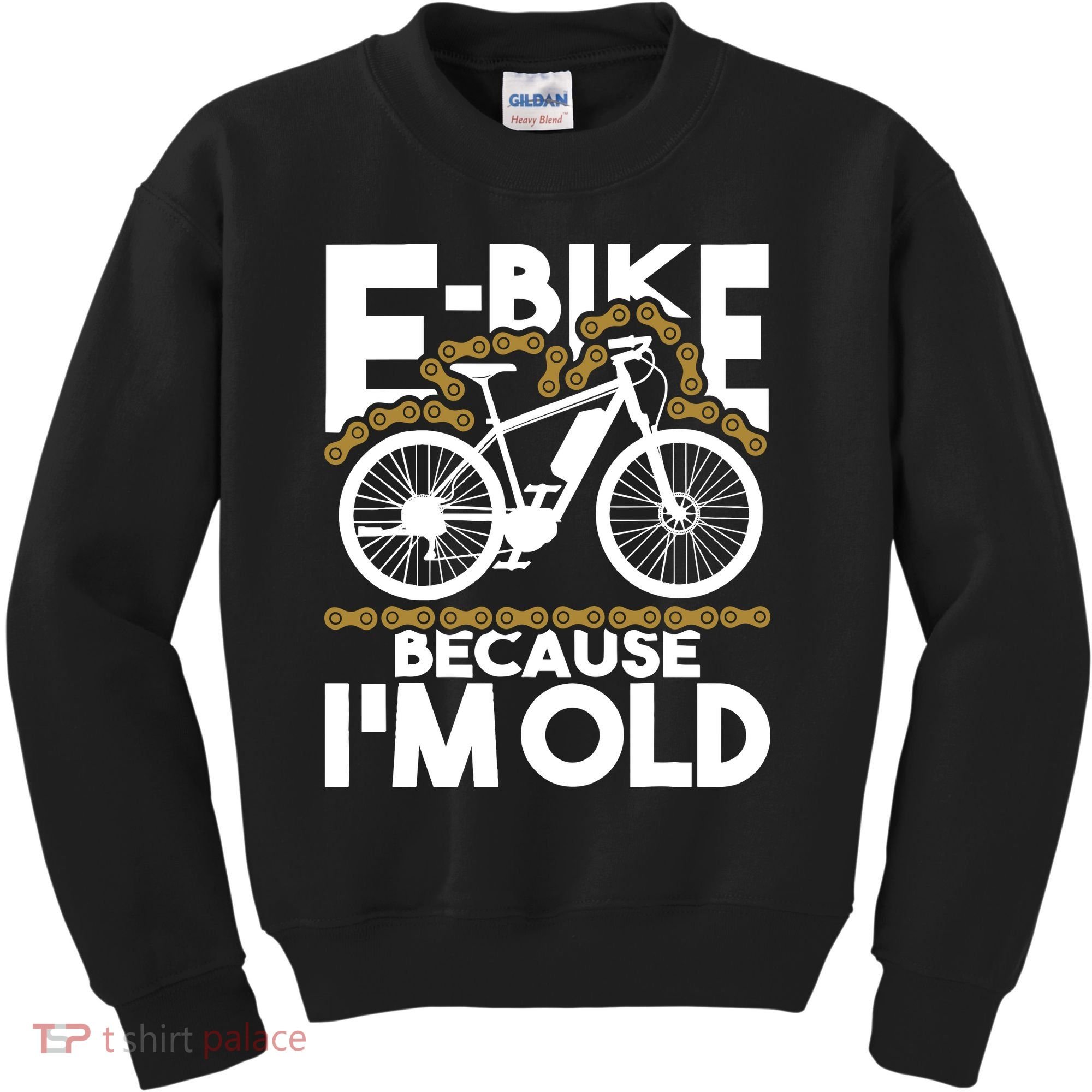 Ebike Because IM Old Electric Bike Bicycle Cycling Kids Sweatshirt