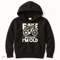Ebike Because IM Old Electric Bike Bicycle Cycling Kids Hoodie thumb 0