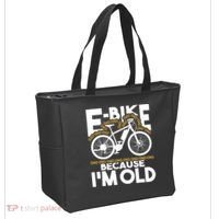 Ebike Because IM Old Electric Bike Bicycle Cycling Tote Bag thumb 2