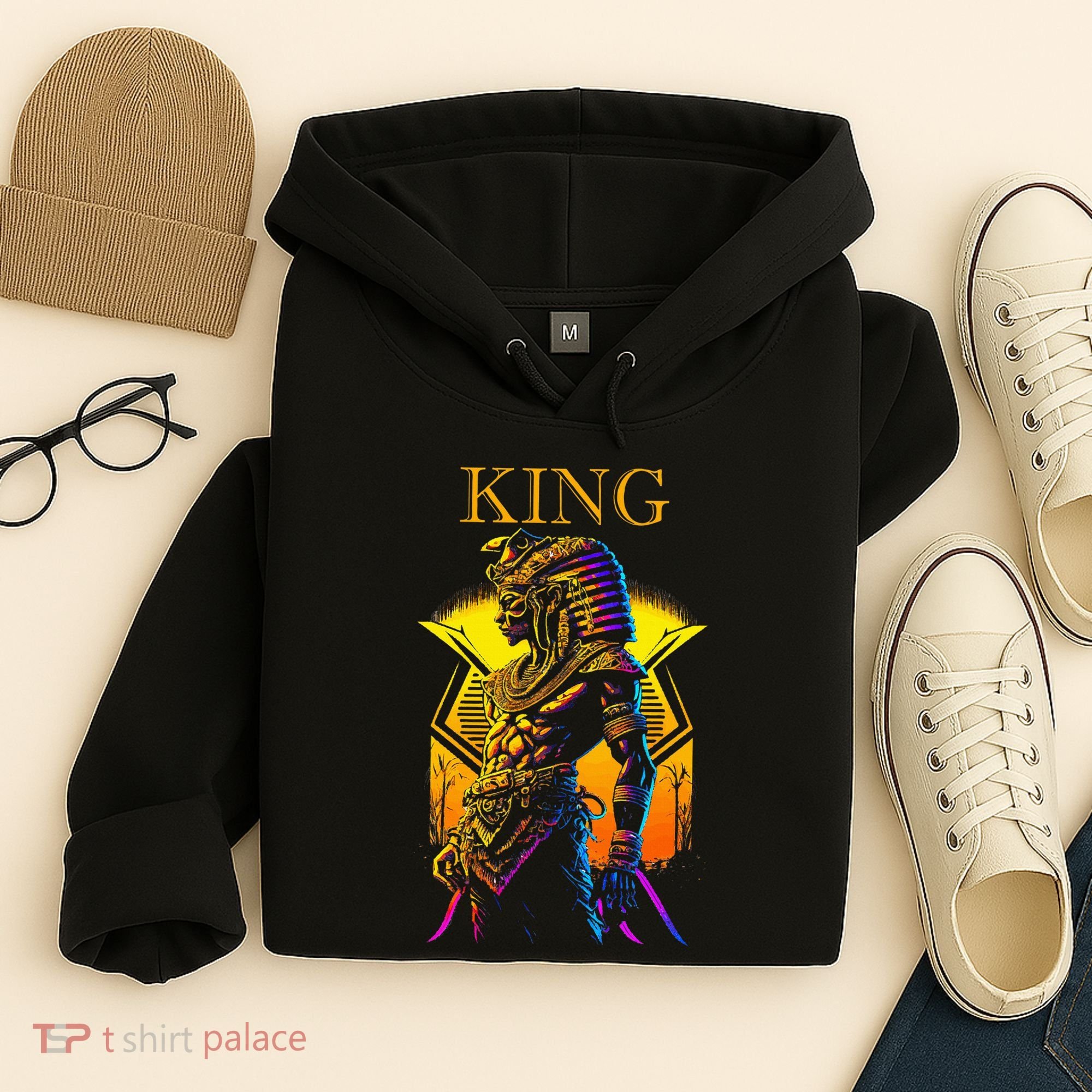 Egyptian Black King Pharaoh Ancient Egypt Couples Kemet Hoodie