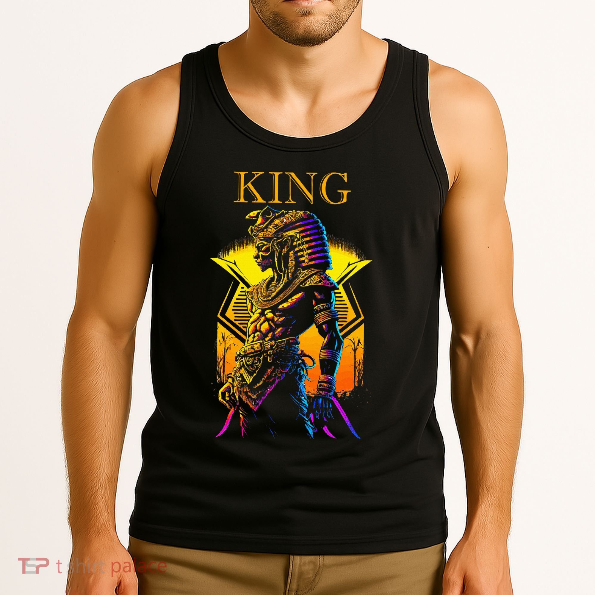 Egyptian Black King Pharaoh Ancient Egypt Couples Kemet Tank Top
