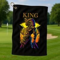 Egyptian Black King Pharaoh Ancient Egypt Couples Kemet Golf Towel thumb 1