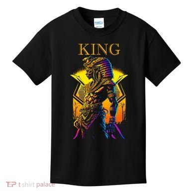 Egyptian Black King Pharaoh Ancient Egypt Couples Kemet Kids T-Shirt