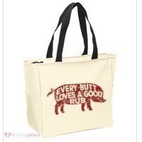 Every Butt Loves A Good Rub Meat Smoking Bbq Tote Bag thumb 2