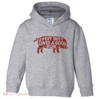 Every Butt Loves A Good Rub Meat Smoking Bbq Toddler Hoodie thumb 0