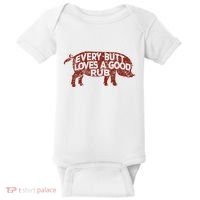 Every Butt Loves A Good Rub Meat Smoking Bbq Baby Bodysuit thumb 0
