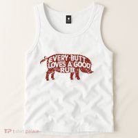 Every Butt Loves A Good Rub Meat Smoking Bbq Tank Top thumb 2