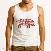 Every Butt Loves A Good Rub Meat Smoking Bbq Tank Top thumb 3