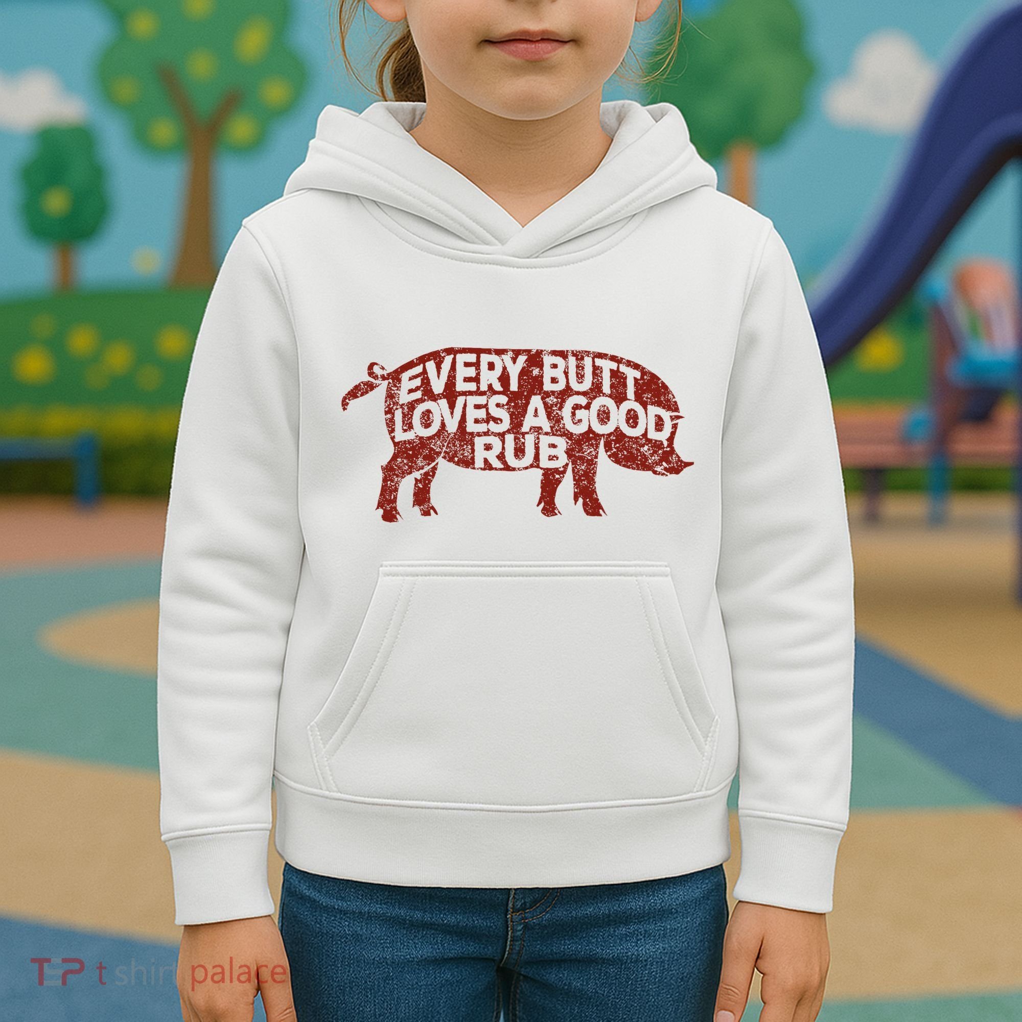 Every Butt Loves A Good Rub Meat Smoking Bbq Kids Hoodie