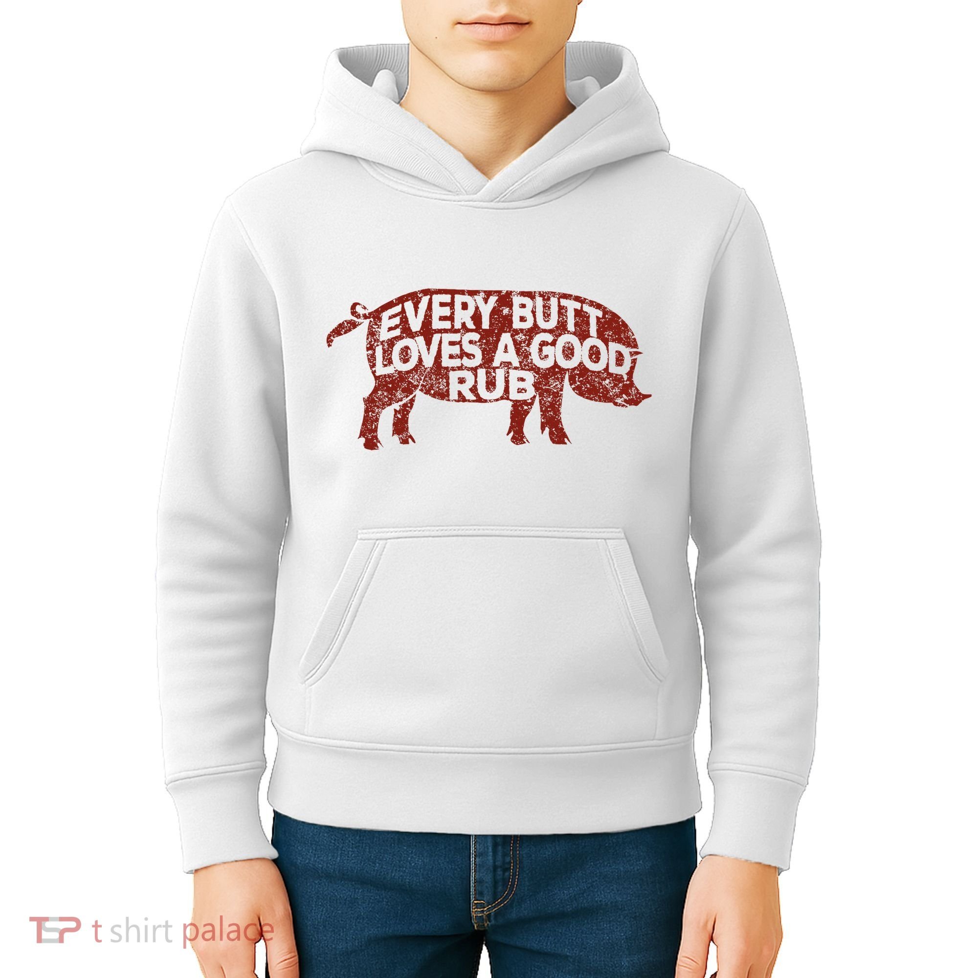 Every Butt Loves A Good Rub Meat Smoking Bbq Kids Hoodie