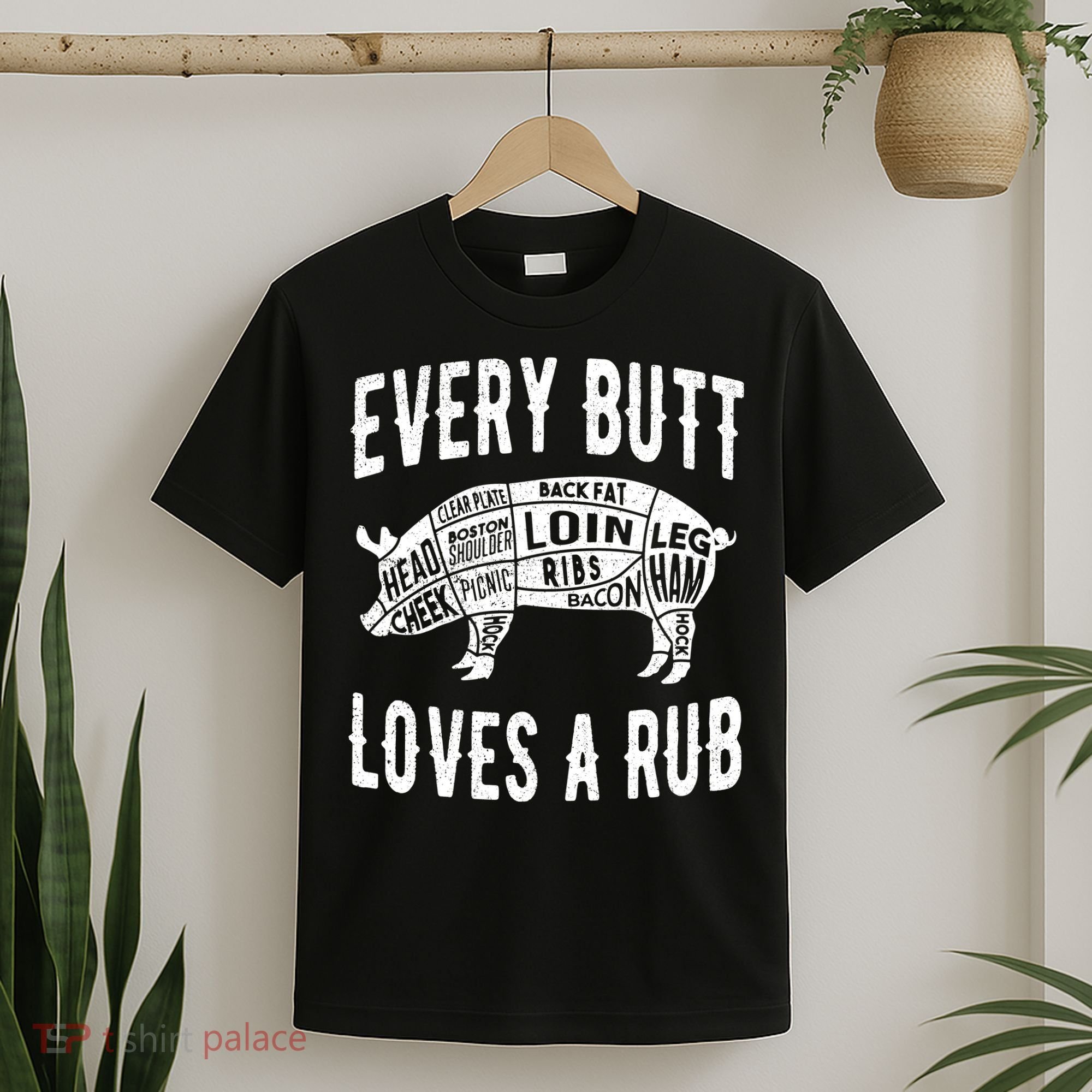 Every Butt Loves A Rub Funny BBQ Meat Smoker Barbecue T-Shirt