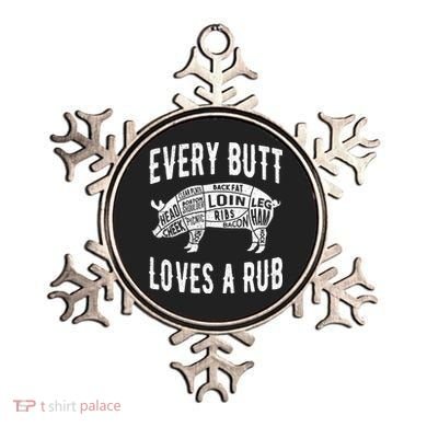 Every Butt Loves A Rub Funny BBQ Meat Smoker Barbecue Ornament