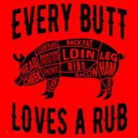 Every Butt Loves A Rub Funny BBQ Meat Smoker Barbecue Santa Hat thumb 1