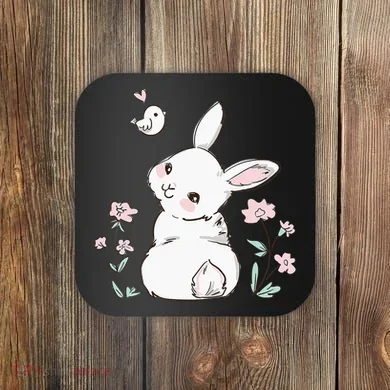 Easter Bunny  Ladies Easter Easter Gift Coaster