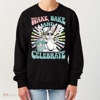 Easter Bunny Marijuana Cannabis Stoned 420 Weed Happy 420 Women's Sweatshirt thumb 0
