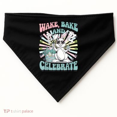 Easter Bunny Marijuana Cannabis Stoned 420 Weed Happy 420 USA-Made Doggie Bandana