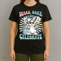 Easter Bunny Marijuana Cannabis Stoned 420 Weed Happy 420 T-Shirt thumb 4