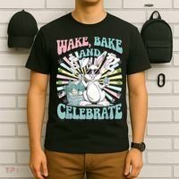 Easter Bunny Marijuana Cannabis Stoned 420 Weed Happy 420 T-Shirt thumb 6
