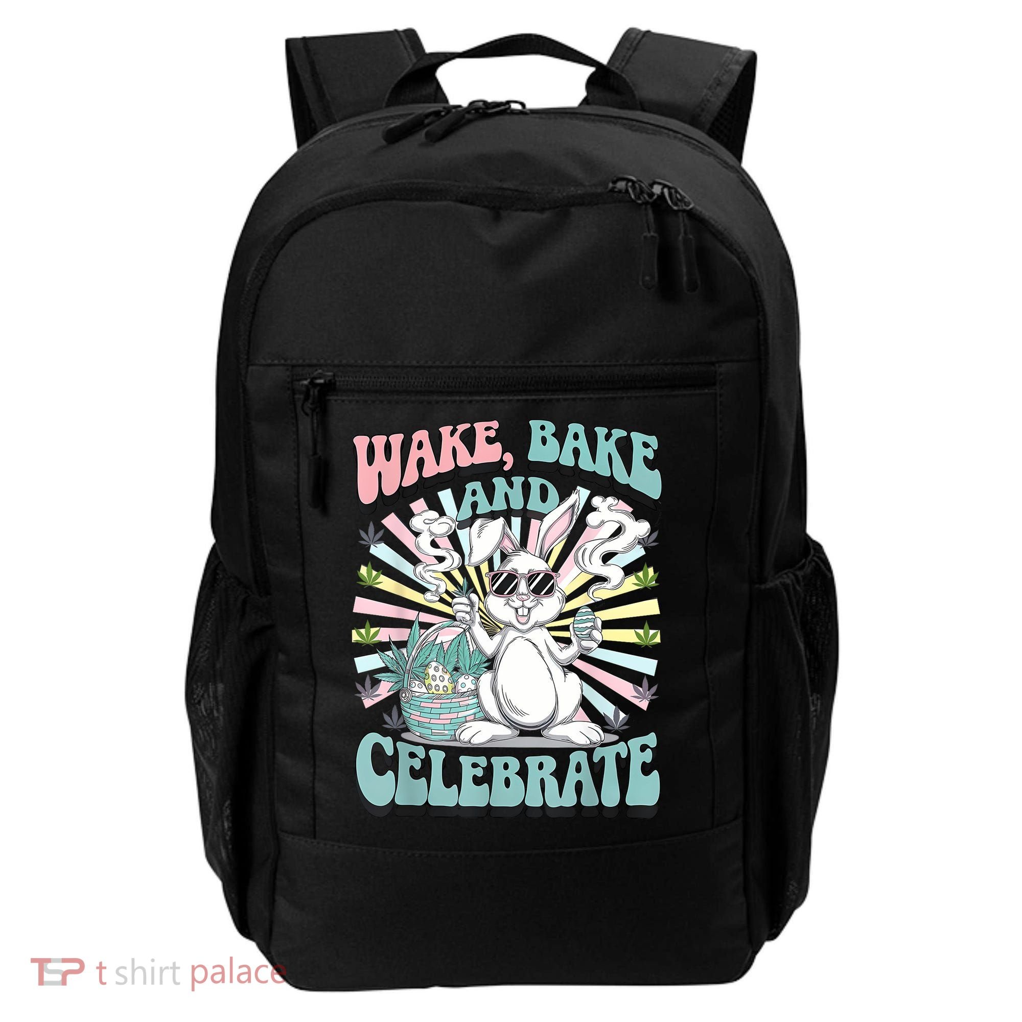 Easter Bunny Marijuana Cannabis Stoned 420 Weed Happy 420 Backpack