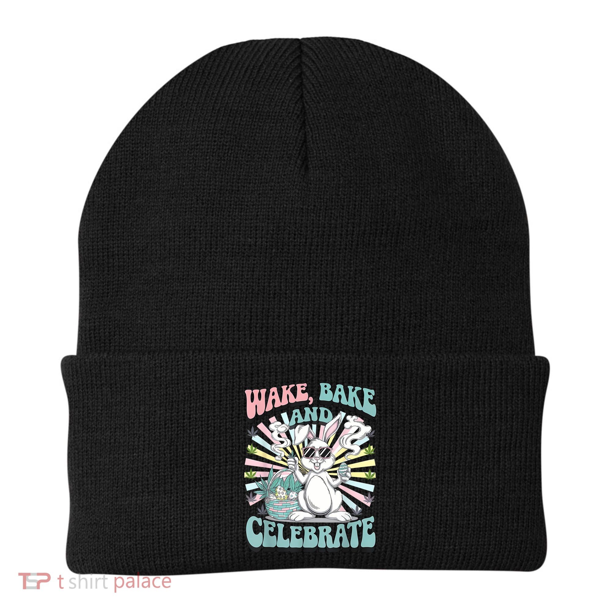 Easter Bunny Marijuana Cannabis Stoned 420 Weed Happy 420 Beanie