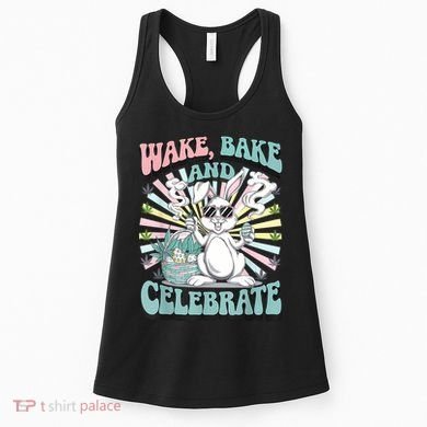 Easter Bunny Marijuana Cannabis Stoned 420 Weed Happy 420 Women's Tank Top