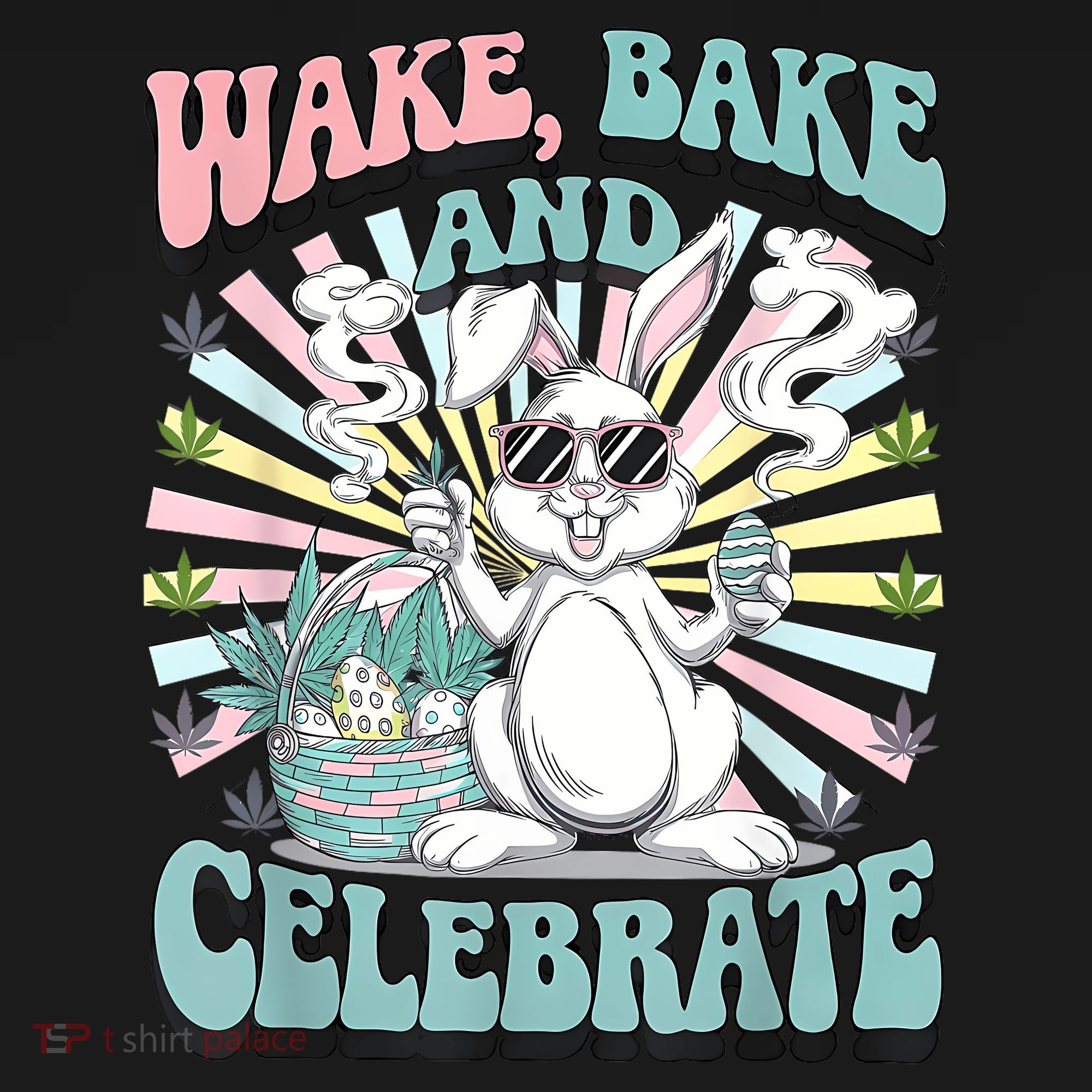 Easter Bunny Marijuana Cannabis Stoned 420 Weed Happy 420 Women's Tank Top