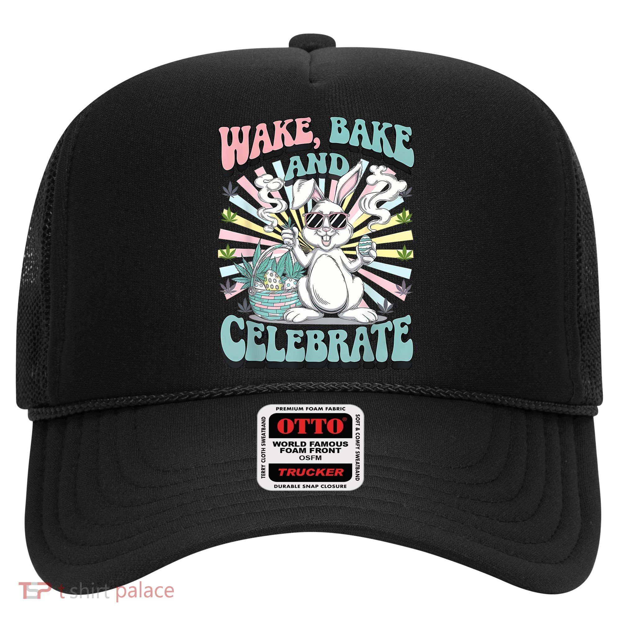 Easter Bunny Marijuana Cannabis Stoned 420 Weed Happy 420 Hat