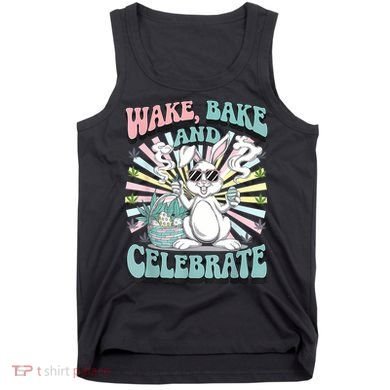 Easter Bunny Marijuana Cannabis Stoned 420 Weed Happy 420 Tank Top