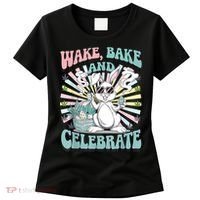 Easter Bunny Marijuana Cannabis Stoned 420 Weed Happy 420 Women's T-Shirt thumb 0