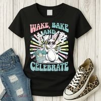 Easter Bunny Marijuana Cannabis Stoned 420 Weed Happy 420 Women's T-Shirt thumb 3
