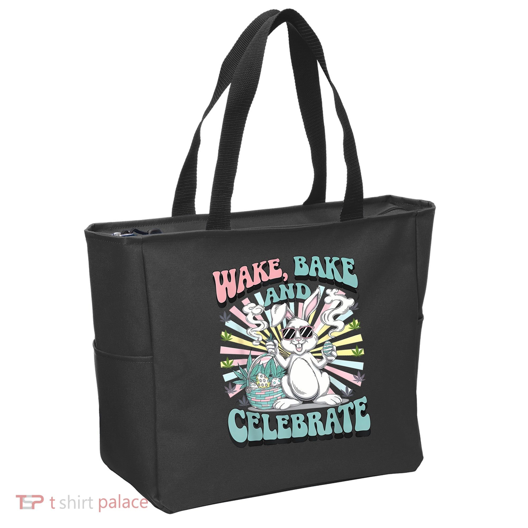 Easter Bunny Marijuana Cannabis Stoned 420 Weed Happy 420 Tote Bag