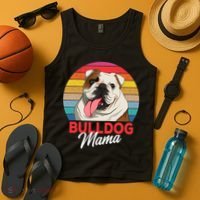 English Bulldog Mama Mom Womens Tank Top thumb 4