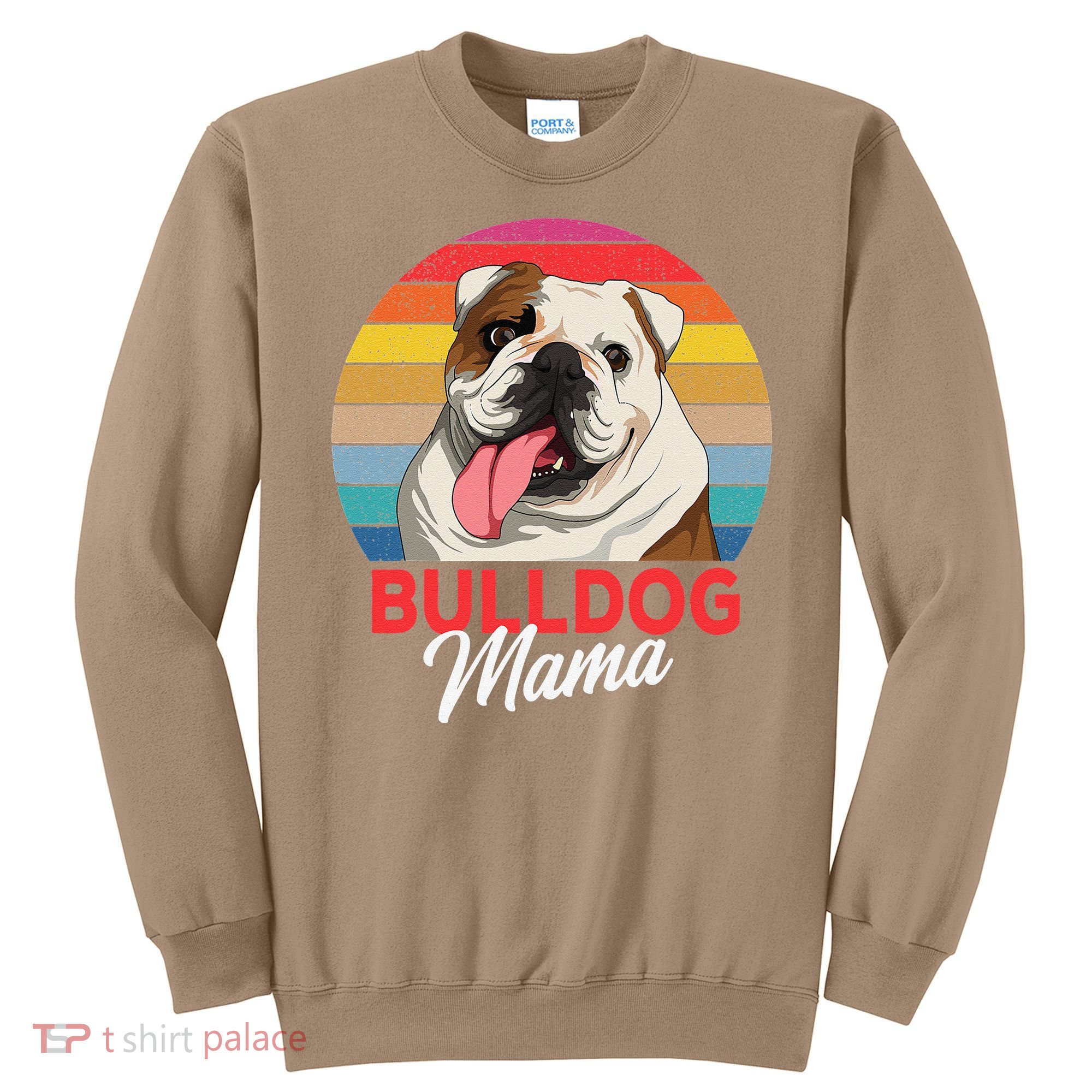 English Bulldog Mama Mom Womens Sweatshirt