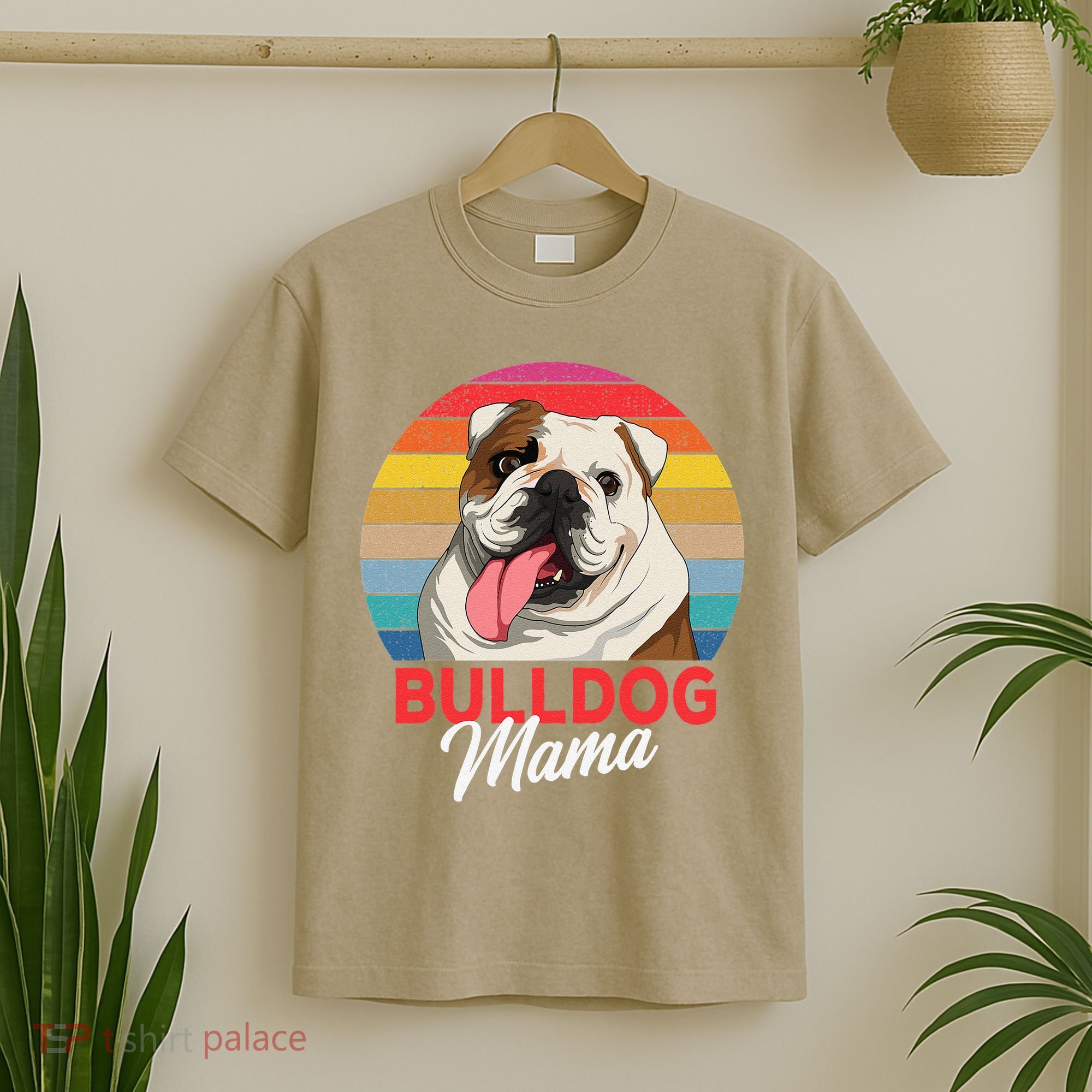 English Bulldog Mama Mom Womens T-Shirt