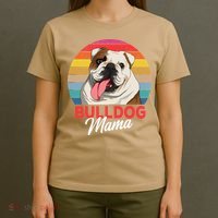 English Bulldog Mama Mom Womens T-Shirt thumb 4