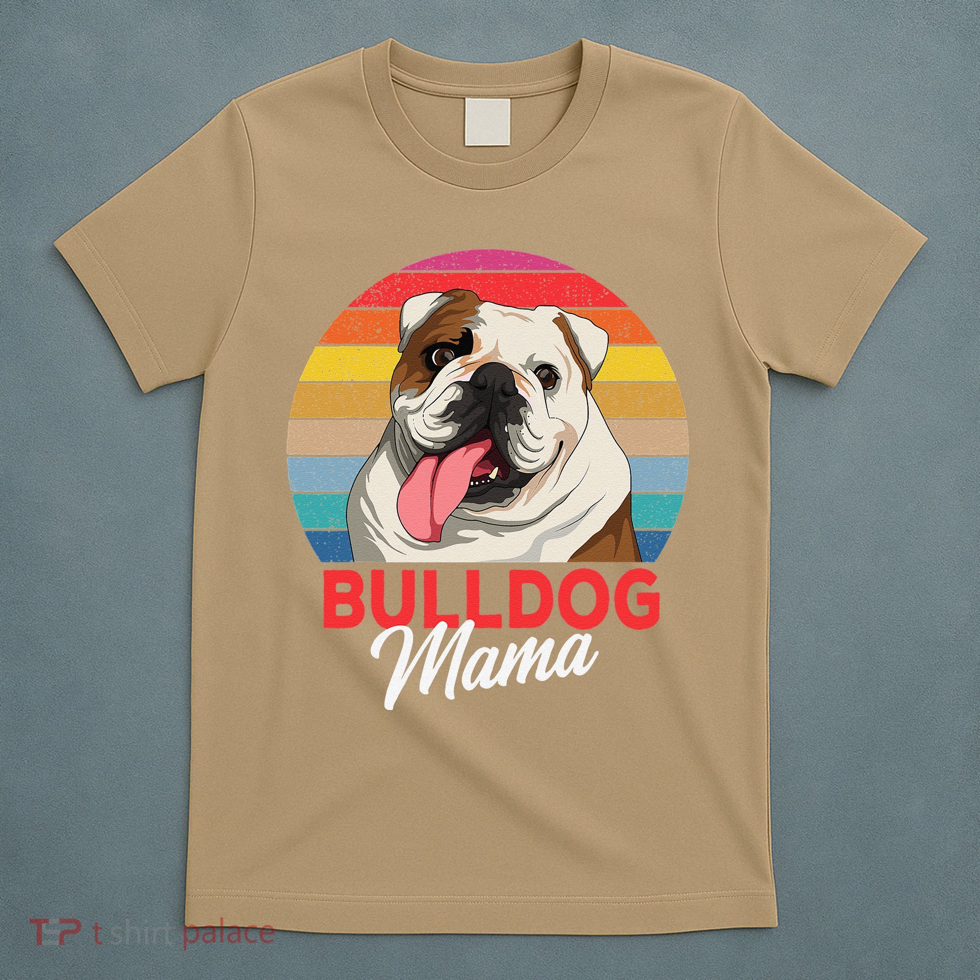 English Bulldog Mama Mom Womens T-Shirt